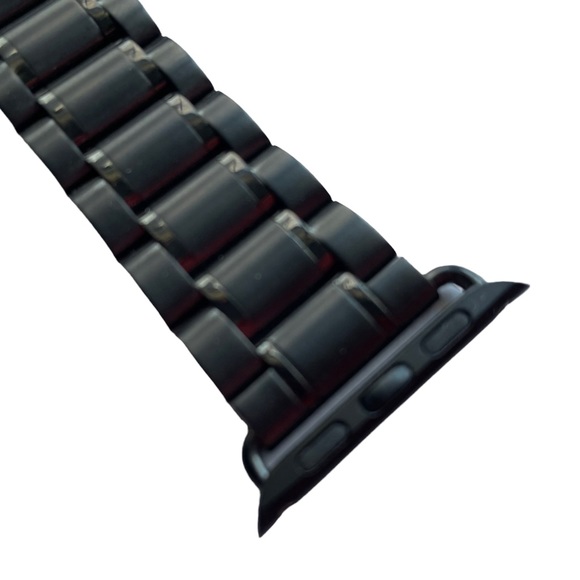 Black Stainless Steel Link Apple Watch Band 38 40 41mm NEW - Picture 2 of 11